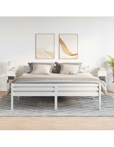 Comodini 2 pz con Cassetto Bianchi 25x31x66 cm