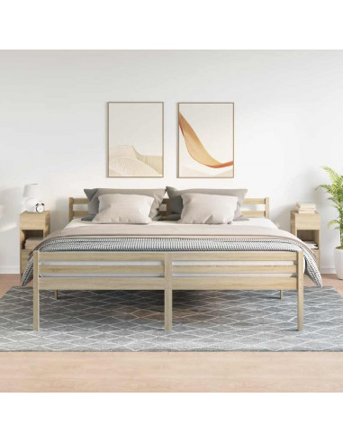 Comodini 2 pz con Cassetto Rovere Sonoma 25x31x66 cm