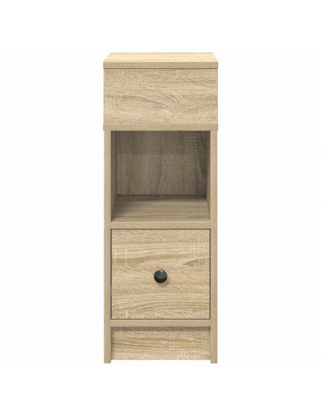 Comodini 2 pz con Cassetto Rovere Sonoma 25x31x66 cm