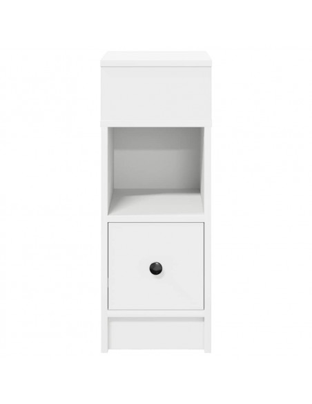 Comodino con Cassetto Bianco 25x31x66 cm