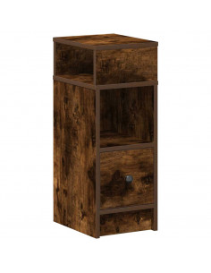 Comodino con Cassetto Rovere Fumo 25x31x66 cm 2