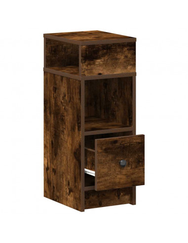 Comodino con Cassetto Rovere Fumo 25x31x66 cm