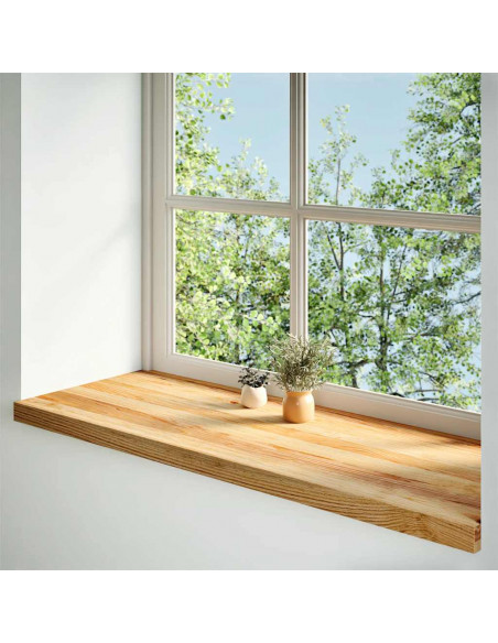 Davanzali 2 pz Marrone Chiaro 120x40x2 cm Legno Massello Rovere