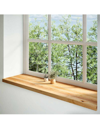 Davanzali 2 pz Marrone Chiaro 140x40x2 cm Legno Massello Rovere