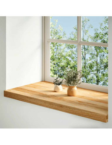 Davanzali 2 pz Marrone Chiaro 70x40x2 cm Legno Massello Rovere