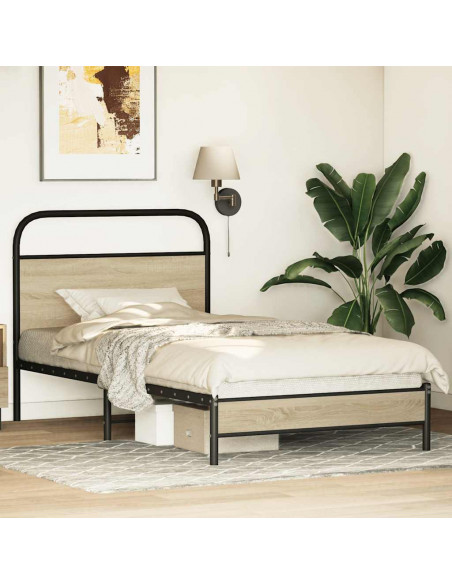 Giroletto senza Materasso Rovere Sonoma 100x190cm in Truciolato