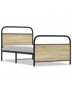 Giroletto senza Materasso Rovere Sonoma 90x190 cm in Truciolato 2