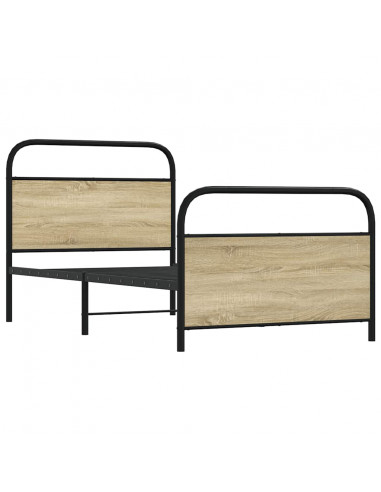 Giroletto senza Materasso Rovere Sonoma 90x190 cm in Truciolato