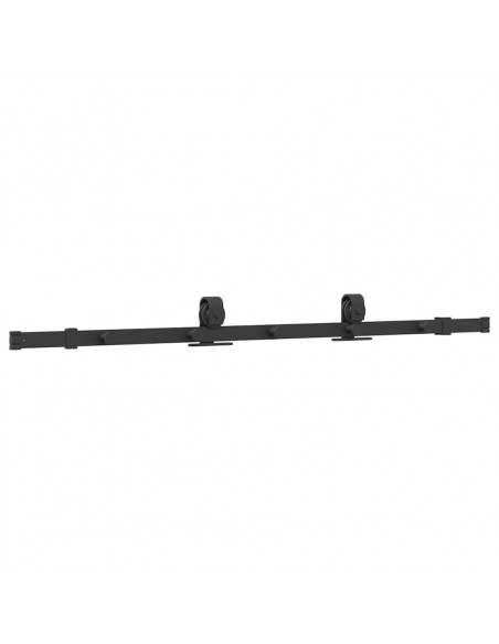 Kit di Binari per Porte Scorrevoli 152,5 cm Acciaio Nero