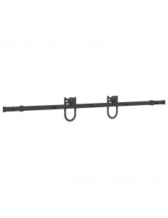 Kit di Binari per Porte Scorrevoli 183 cm Acciaio Nero 2