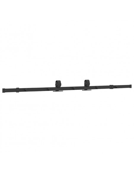 Kit di Binari per Porte Scorrevoli 183 cm Acciaio Nero
