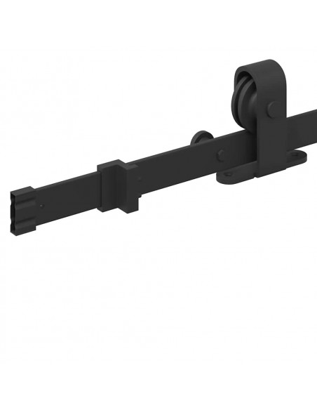 Kit di Binari per Porte Scorrevoli 183 cm Acciaio Nero