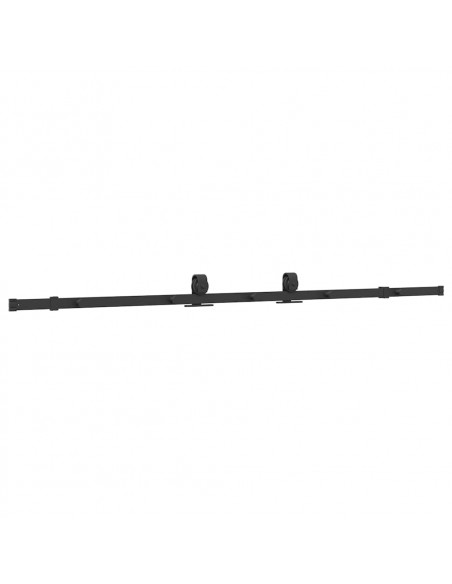Kit di Binari per Porte Scorrevoli 213 cm Acciaio Nero