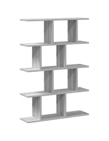 Mensola a Cubo da Muro 12 Scomparti in Truciolato Sonoma Grigio