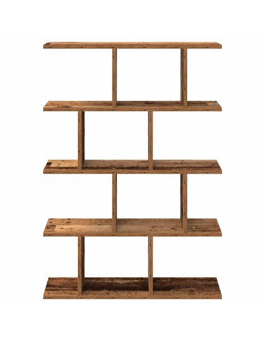 Mensola a Muro a Cubo 12 Scomparti in Truciolato Legno Antico