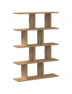 Mensola a Muro Cubo 12 Scomparti Truciolato Rovere Artigianale 2