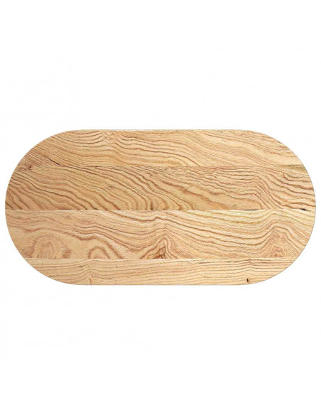 Piano per Tavolo 100x50x4 cm in Rovere Massello Ovale