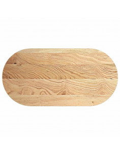 Piano per Tavolo 120x60x2 cm in Rovere Massello Ovale 2