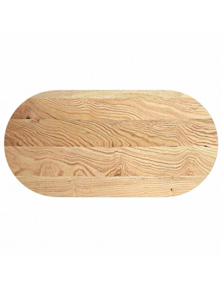 Piano per Tavolo 120x60x2 cm in Rovere Massello Ovale