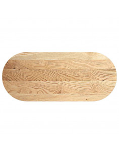 Piano per Tavolo 140x60x2 cm in Rovere Massello Ovale 2