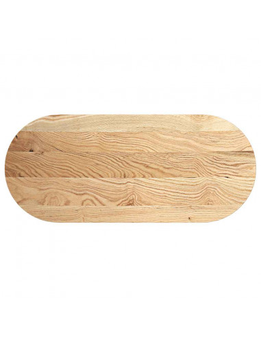 Piano per Tavolo 140x60x2 cm in Rovere Massello Ovale