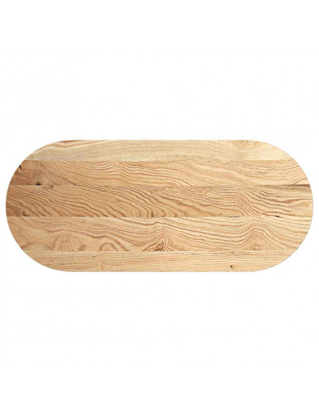 Piano per Tavolo 140x60x2 cm in Rovere Massello Ovale