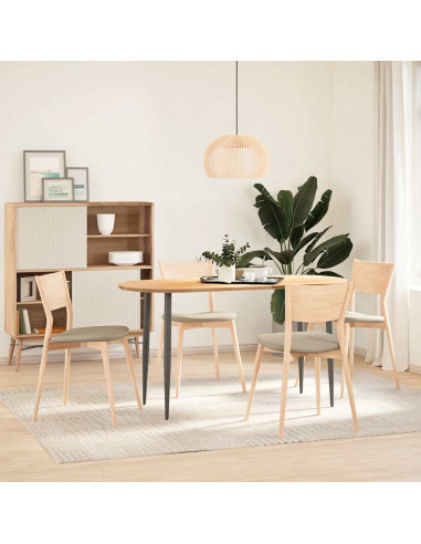 Piano per Tavolo 140x60x2 cm in Rovere Massello Ovale