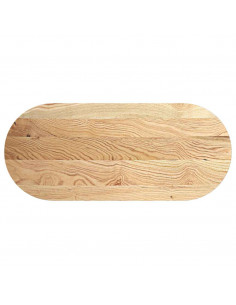 Piano per Tavolo 140x60x4 cm in Rovere Massello Ovale 2