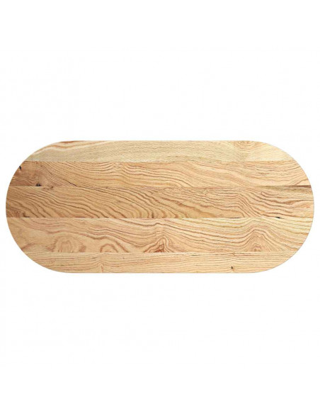 Piano per Tavolo 140x60x4 cm in Rovere Massello Ovale