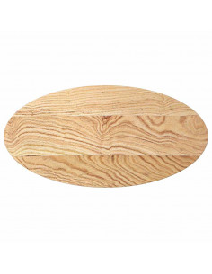 Piano per Tavolo 80x40x2 cm in Rovere Massello Ovale 2