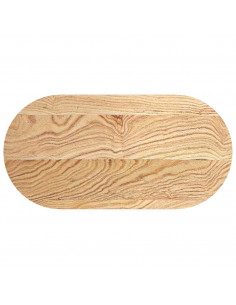 Piano per Tavolo 80x40x2 cm in Rovere Massello Ovale 2