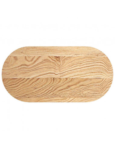 Piano per Tavolo 80x40x4 cm in Rovere Massello Ovale