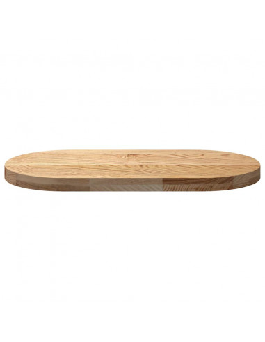Piano per Tavolo 80x40x4 cm in Rovere Massello Ovale