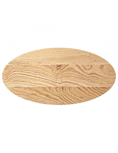 Piano per Tavolo 80x40x4 cm in Rovere Massello Ovale