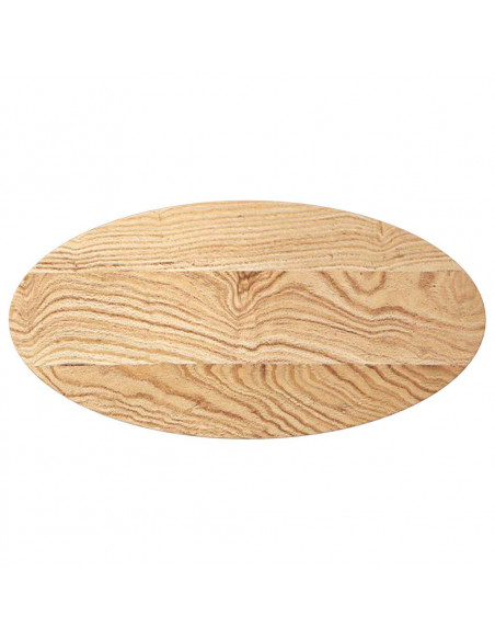 Piano per Tavolo 80x40x4 cm in Rovere Massello Ovale