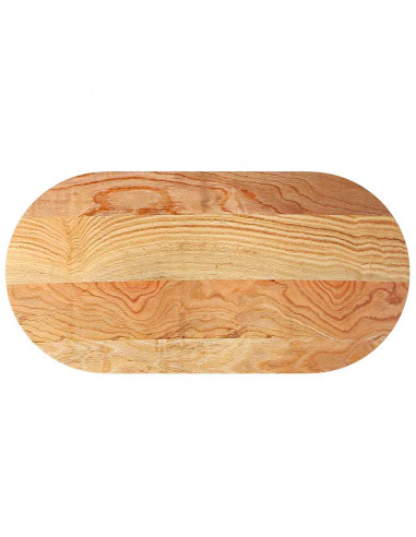 Piano Tavolo Marrone Chiaro 120x60x4cm in Rovere Massello Ovale