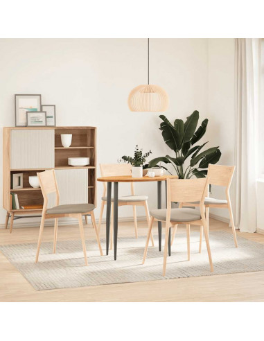 Piano Tavolo Marrone Chiaro 80x40x2 cm in Rovere Massello Ovale