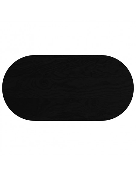 Piano Tavolo Marrone Scuro 100x50x2 cm in Rovere Massello Ovale