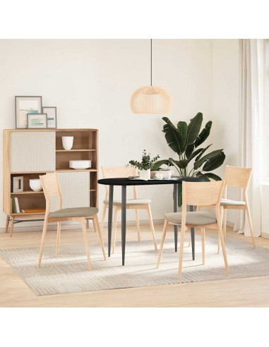 Piano Tavolo Marrone Scuro 100x50x2 cm in Rovere Massello Ovale