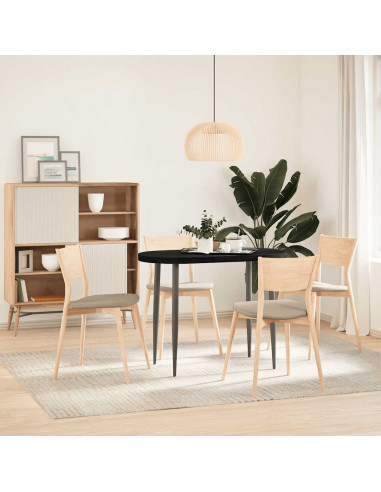 Piano Tavolo Marrone Scuro 100x50x4 cm in Rovere Massello Ovale