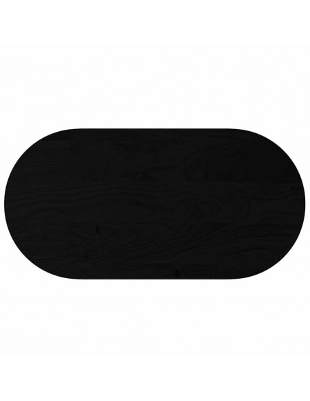 Piano Tavolo Marrone Scuro 120x60x4 cm in Rovere Massello Ovale