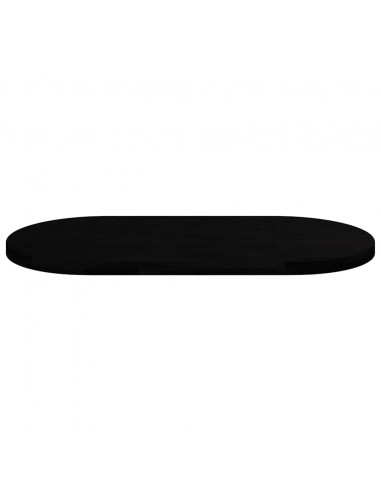 Piano Tavolo Marrone Scuro 120x60x4 cm in Rovere Massello Ovale