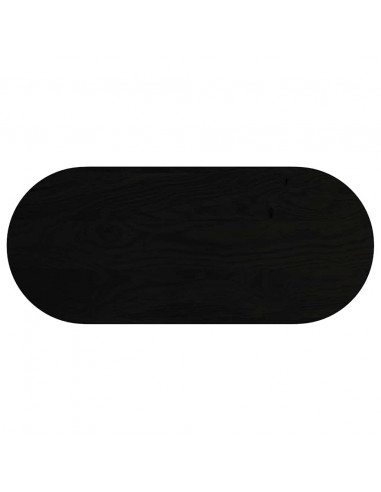 Piano Tavolo Marrone Scuro 140x60x2 cm in Rovere Massello Ovale