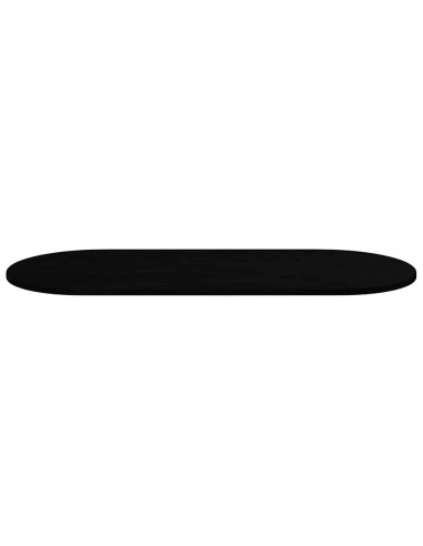 Piano Tavolo Marrone Scuro 140x60x2 cm in Rovere Massello Ovale