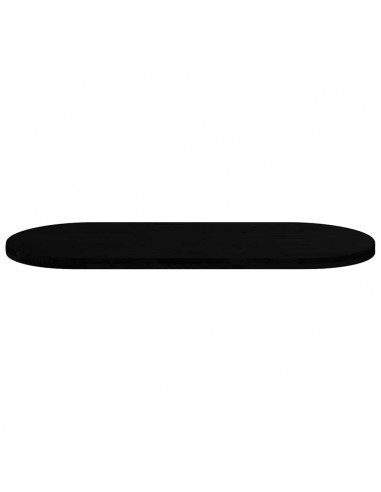 Piano Tavolo Marrone Scuro 140x60x4 cm in Rovere Massello Ovale