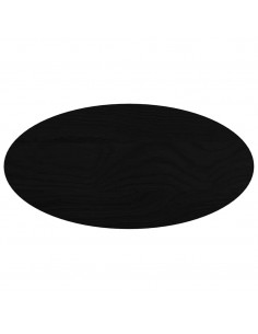 Piano Tavolo Marrone Scuro 80x40x2 cm in Rovere Massello Ovale 2