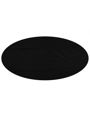 Piano Tavolo Marrone Scuro 80x40x2 cm in Rovere Massello Ovale