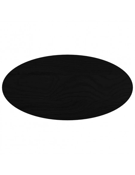 Piano Tavolo Marrone Scuro 80x40x2 cm in Rovere Massello Ovale