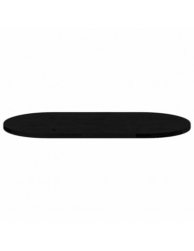 Piano Tavolo Marrone Scuro 80x40x2 cm in Rovere Massello Ovale