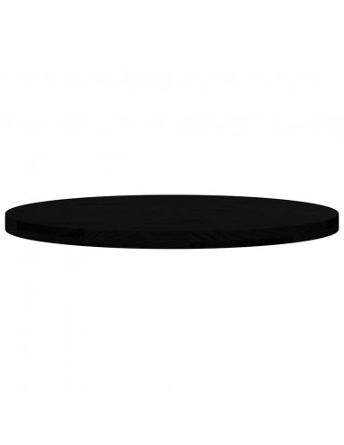 Piano Tavolo Marrone Scuro 80x40x4 cm in Rovere Massello Ovale